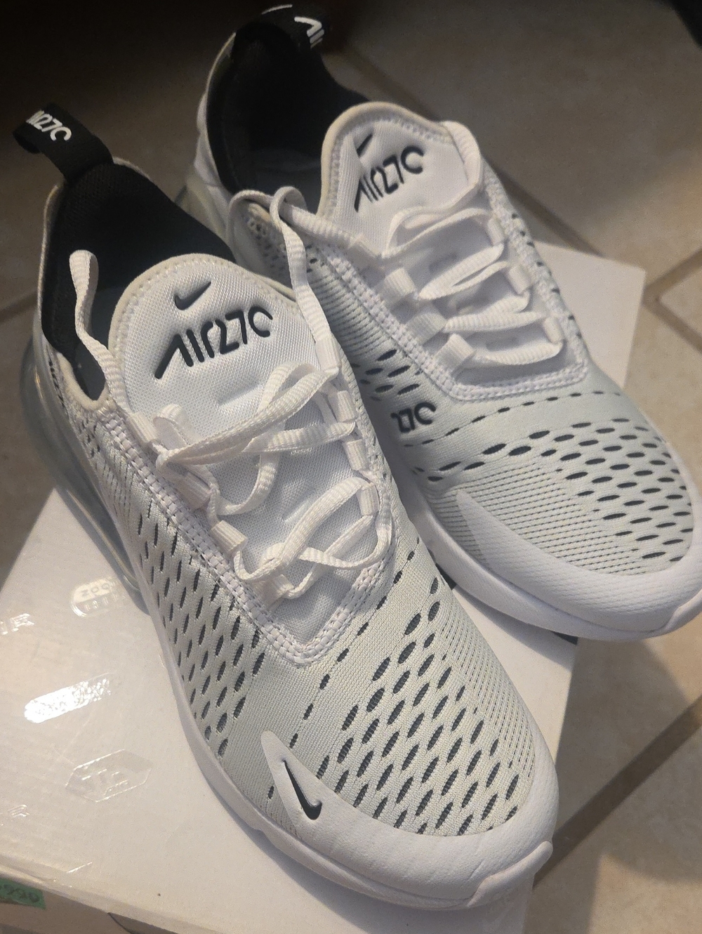 Nike Women’s Air270 Running Shoes in White and Black